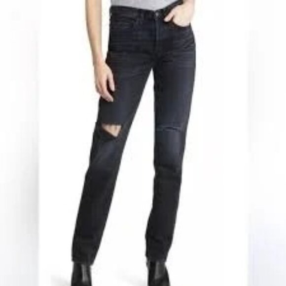 Edwin “CAI” Ripped Straight Leg Jeans in Manic,Black Button Fly Size 26 NWT - Picture 10 of 10